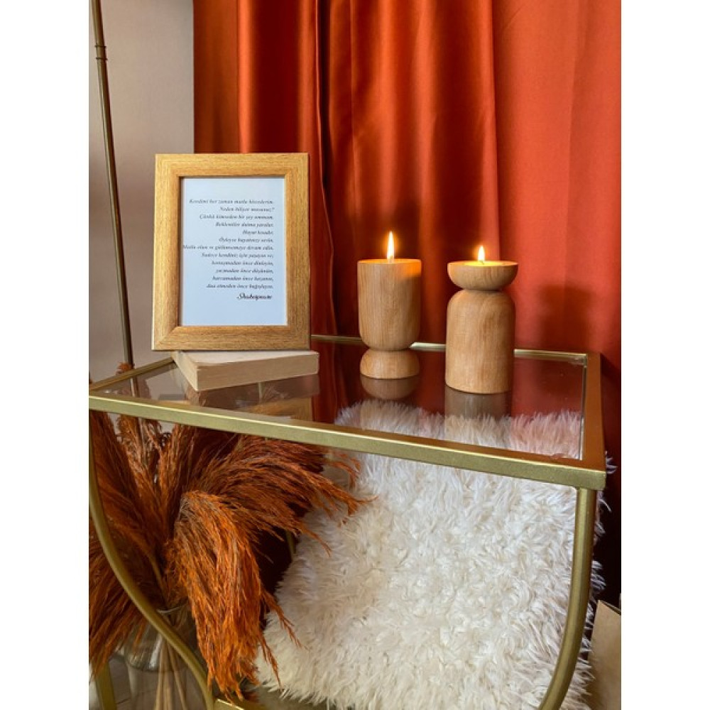 Ayka Dekor 2'li Ahşap Bambu Fitilli Tealight Çift Yönlü Mumluk|minimalist,bohem,dekoratif,biblo,obje,el Yapımı,kırmızı,siyah,kahverengi,mavi,turunc... Dekoratif Mum Fiyatı