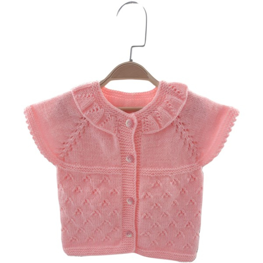 Aykır-ı Bebe El Örgüsü Pembe Bebek Yeleği Bebek Yeleği Fiyatı