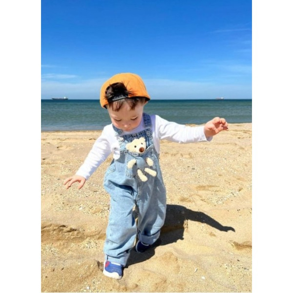 Ayla Kids Unisex Çocuk Ayıcıklı Kot Salopet Tulum Kız Çocuk Tulum ve Salopet Fiyatı