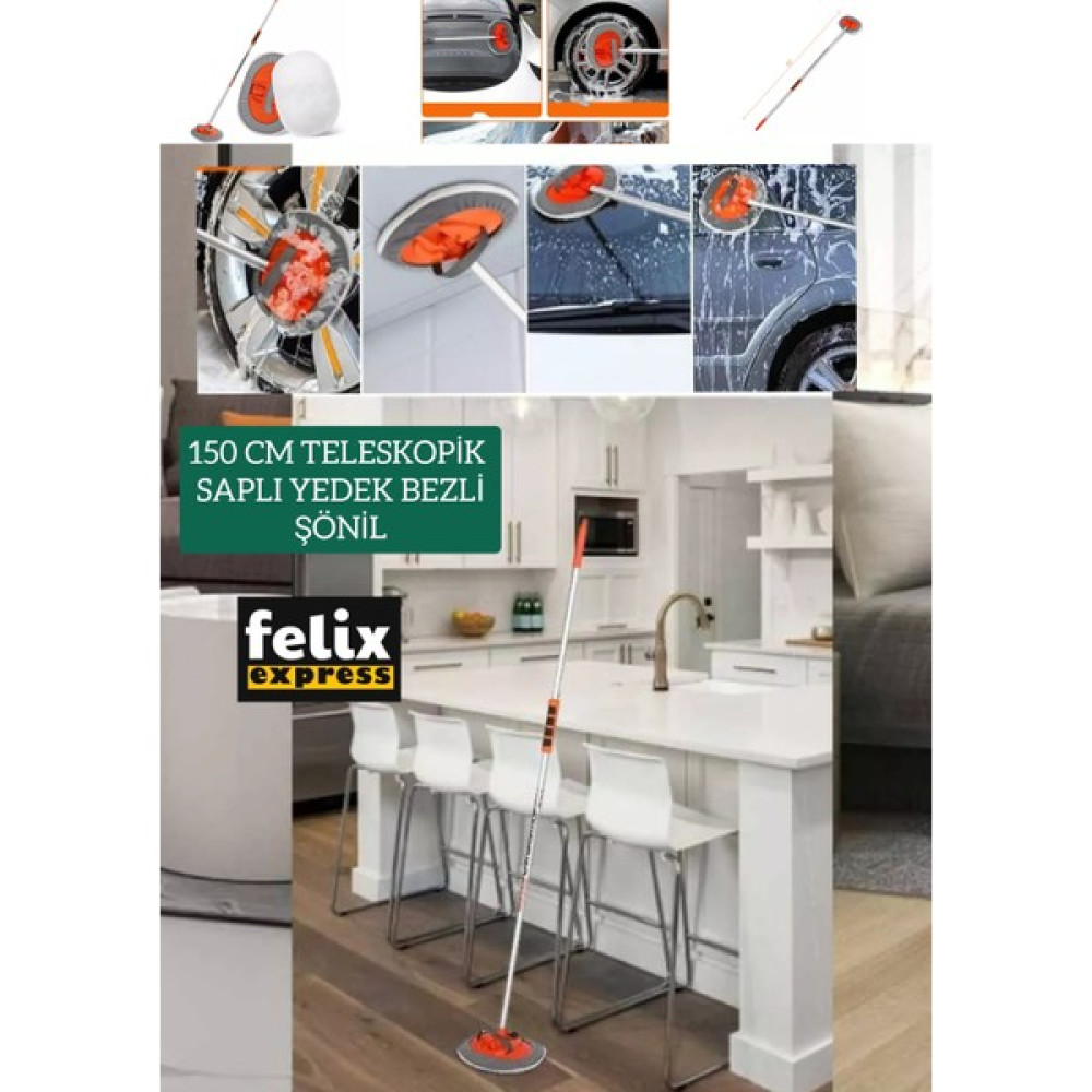 Ayla Stand 2 In 1 Cam Vileda Mop Temizleme Aracı Çift Taraflı Teleskopik Çubuk Pencere Temizleyici - 1 lt Temizlik Malzemeleri Fiyatı