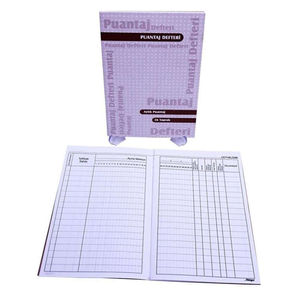 AYLIK PUANTAJ DEFTERİ 19X13 CM 26 YP. Ofis Malzemeleri Fiyatı