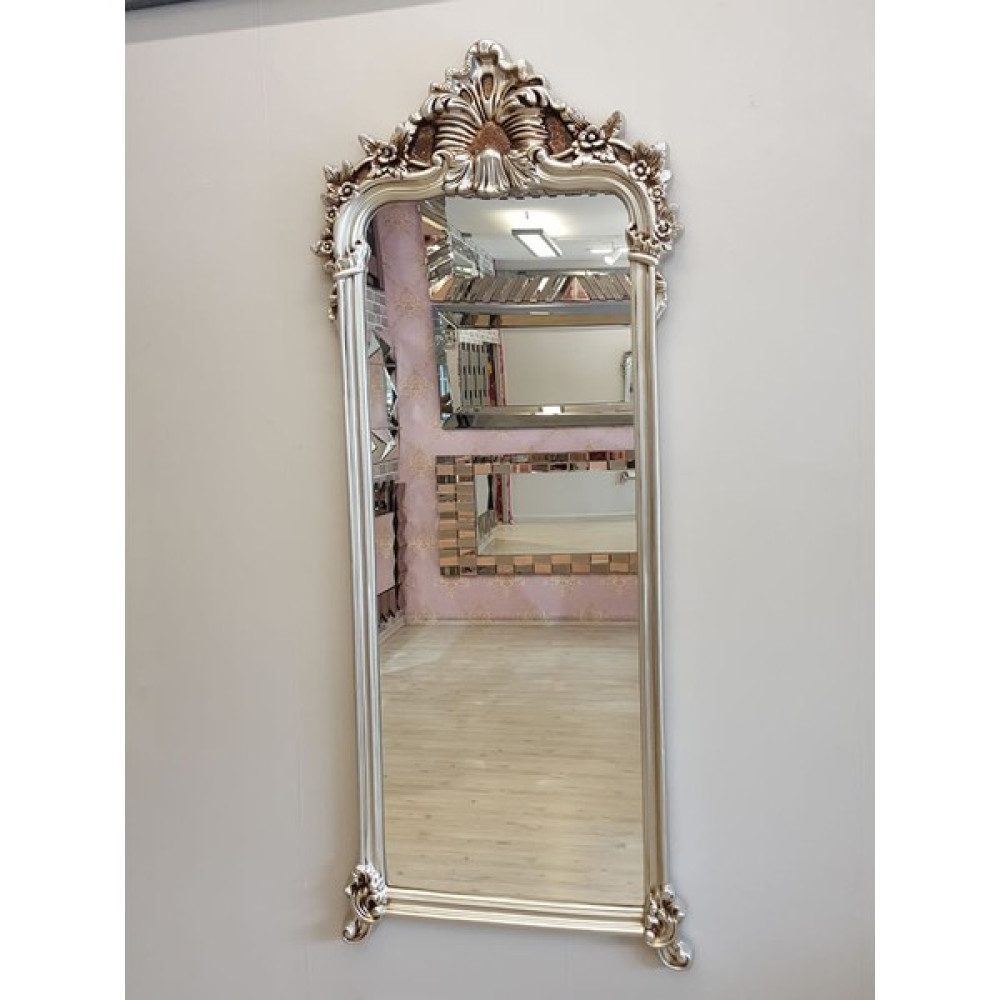 Ayna Denizi Vintage Madam Model Gümüş Renk Dekoratif Boy Aynası Ayna Fiyatı