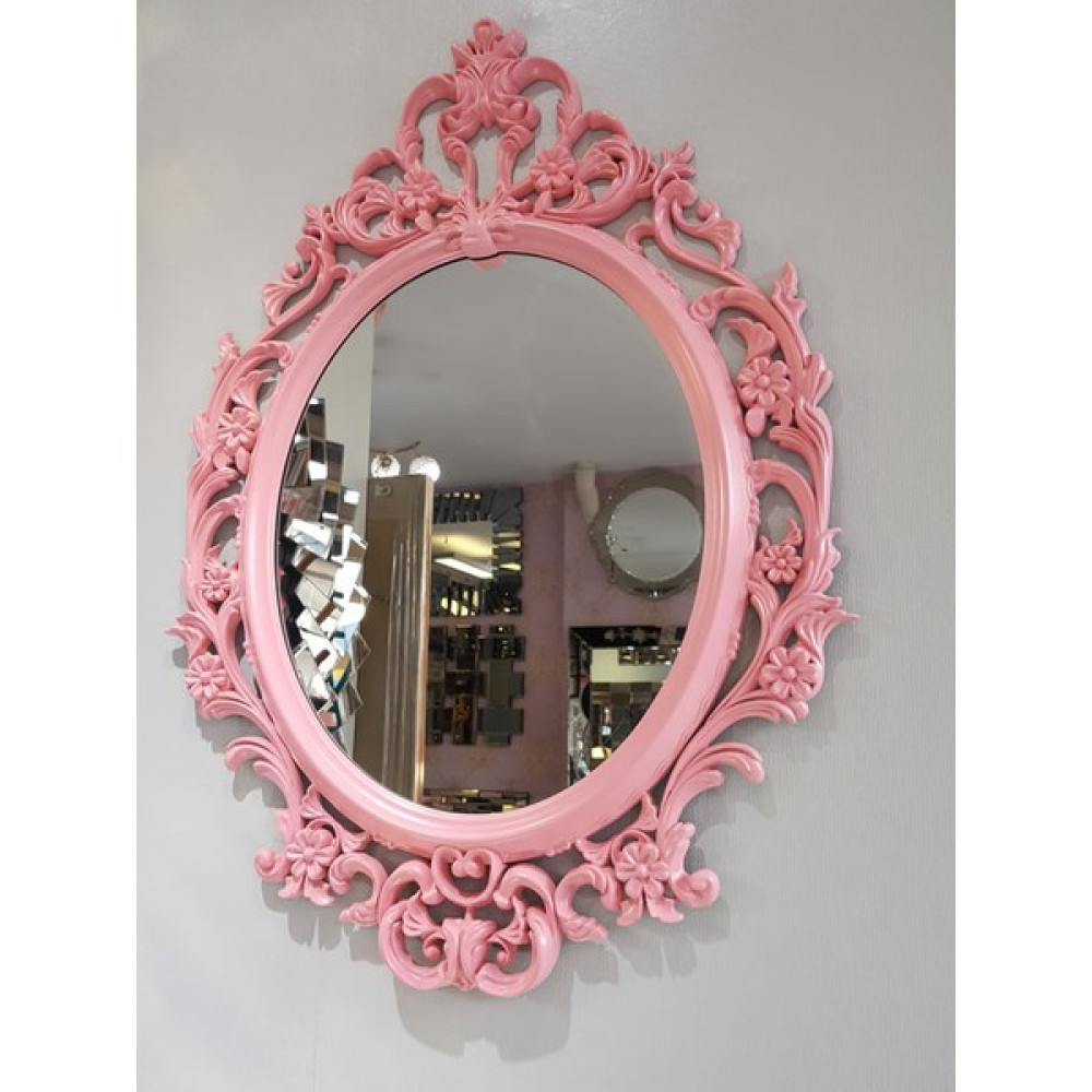 Ayna Denizi Vintage Taç Model Pudra Pembe Renk Dekoratif Ayna Ayna Fiyatı