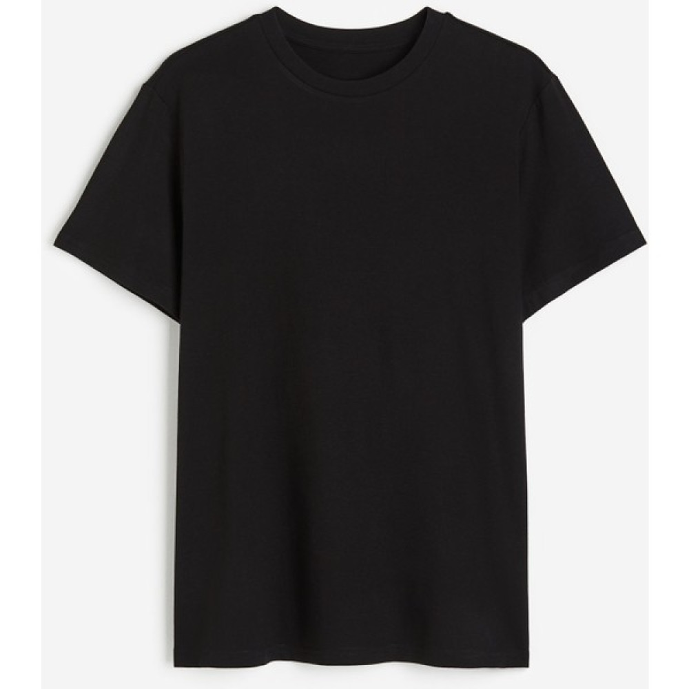 Aynew Moda Unisex Bisiklit Yaka Siyah T-Shirt Erkek T-shirt Fiyatı