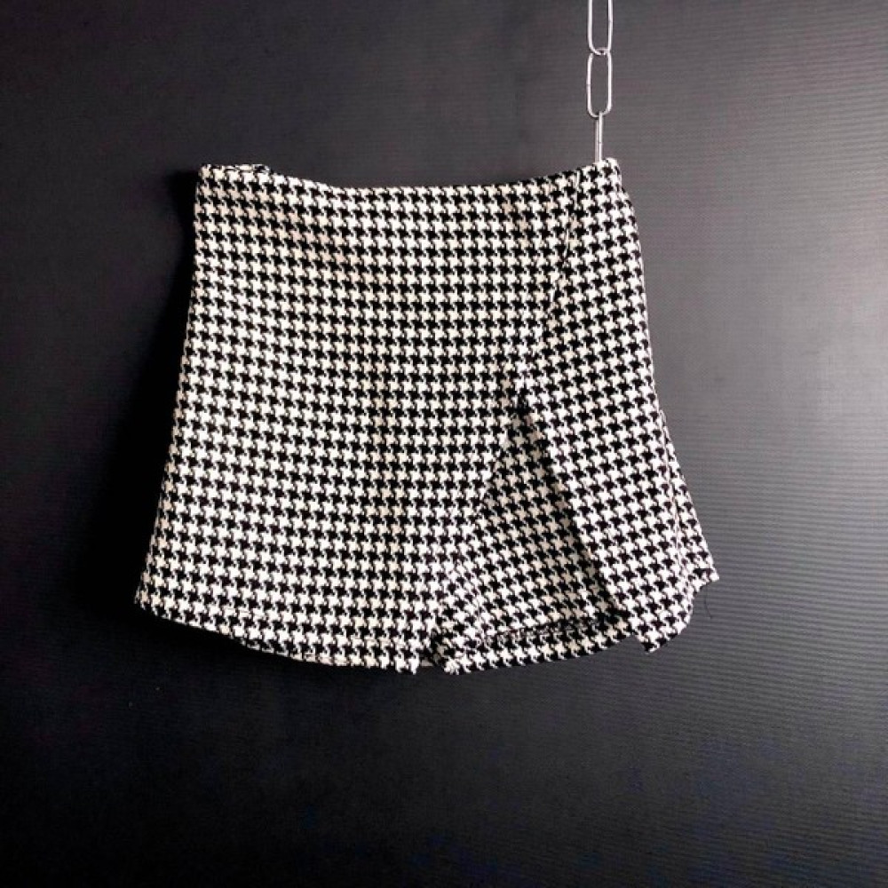 Aynura Store Kız Çocuk Şortlu Etek Kaz Ayagı Desenli Etek Fiyatı