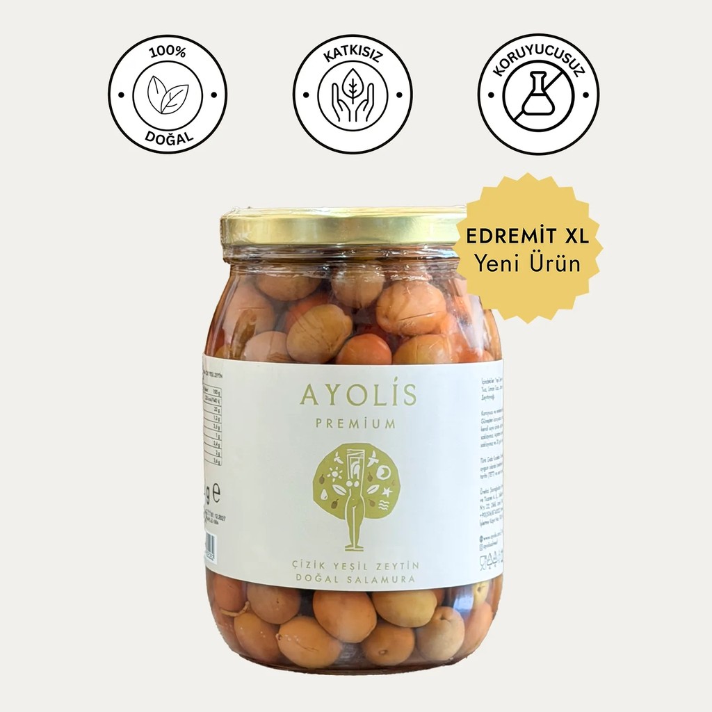 Ayolis Premium Gurme Çizik Yeşil Zeytin Xl 950 G - 950 gr Diğer Fiyatı