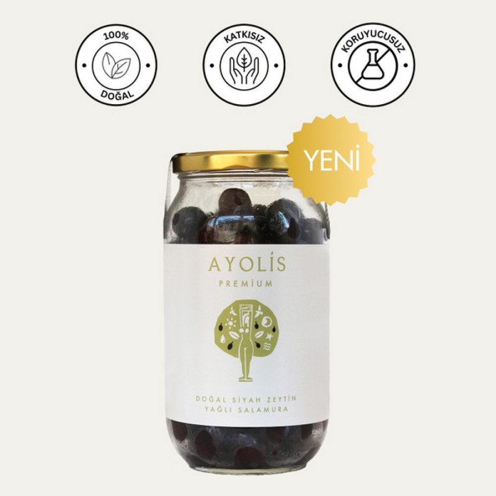 Ayolis Premium Gurme Yağlı Salamura Siyah Zeytin Xl 650 G - 650 gr Diğer Fiyatı