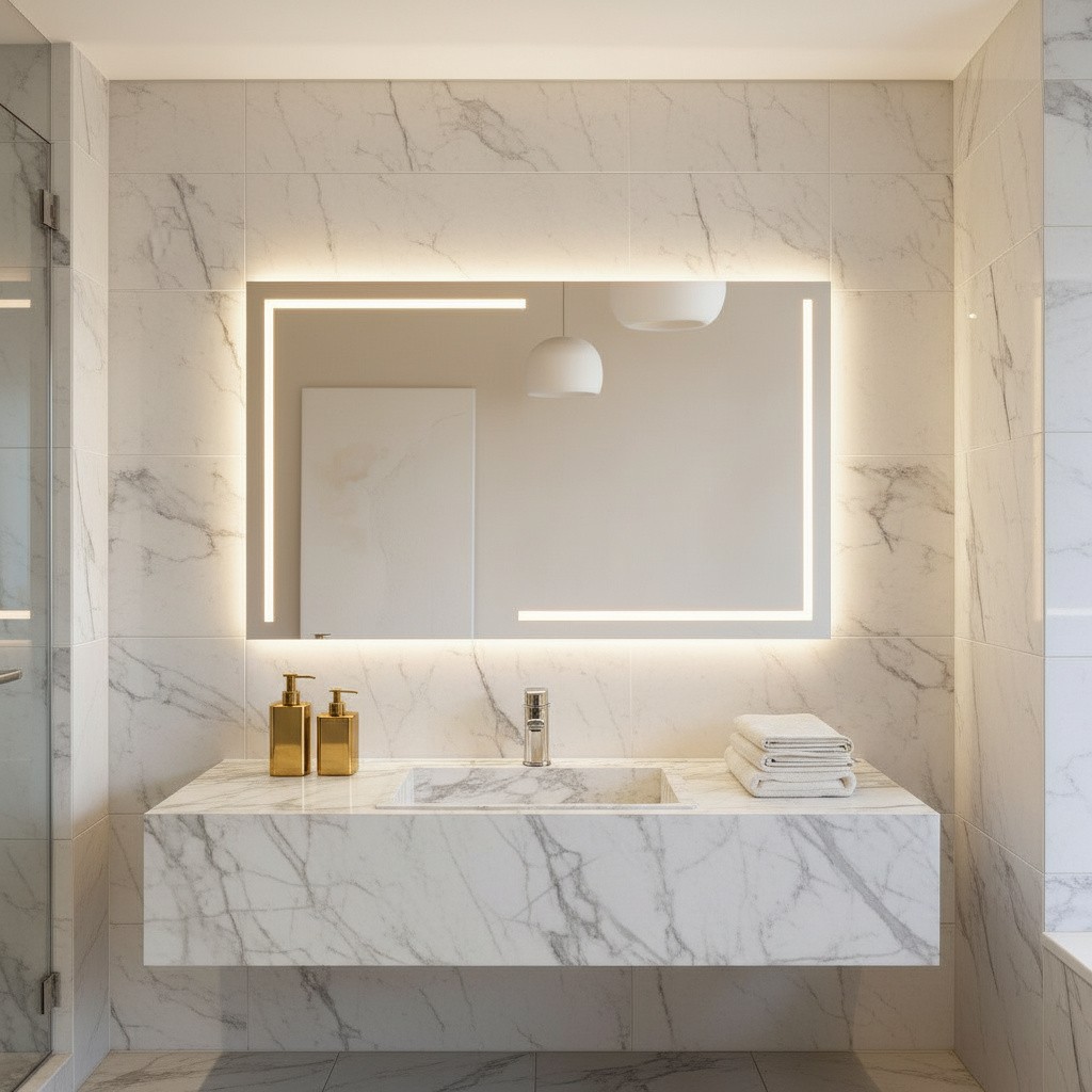 Aypars Atölye Linear LED Işıklı Dikdörtgen Ayna – Boho Modern Duvar ve Banyo Aynası - Sarı - 70x100 cm SSD / Solid State Drive Fiyatı