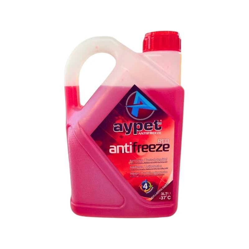 Aypet -37 C Kullanıma Hazır Antifiriz Kırmızı 3 Lt. Diğer Fiyatı