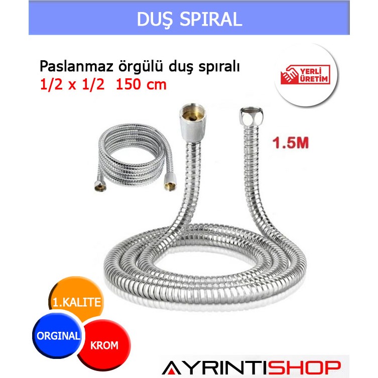 AYRINTISHOP Ayrıntishop Duş Spiral – 150CM Duşakabin Yedek Parça Duşakabin Fiyatı
