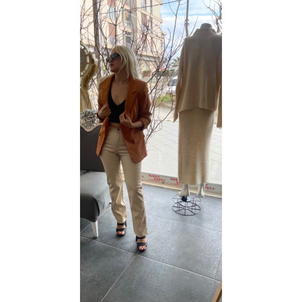 Ays Desing Taba Renk Blazer Ceket Bayan Ceket Fiyatı