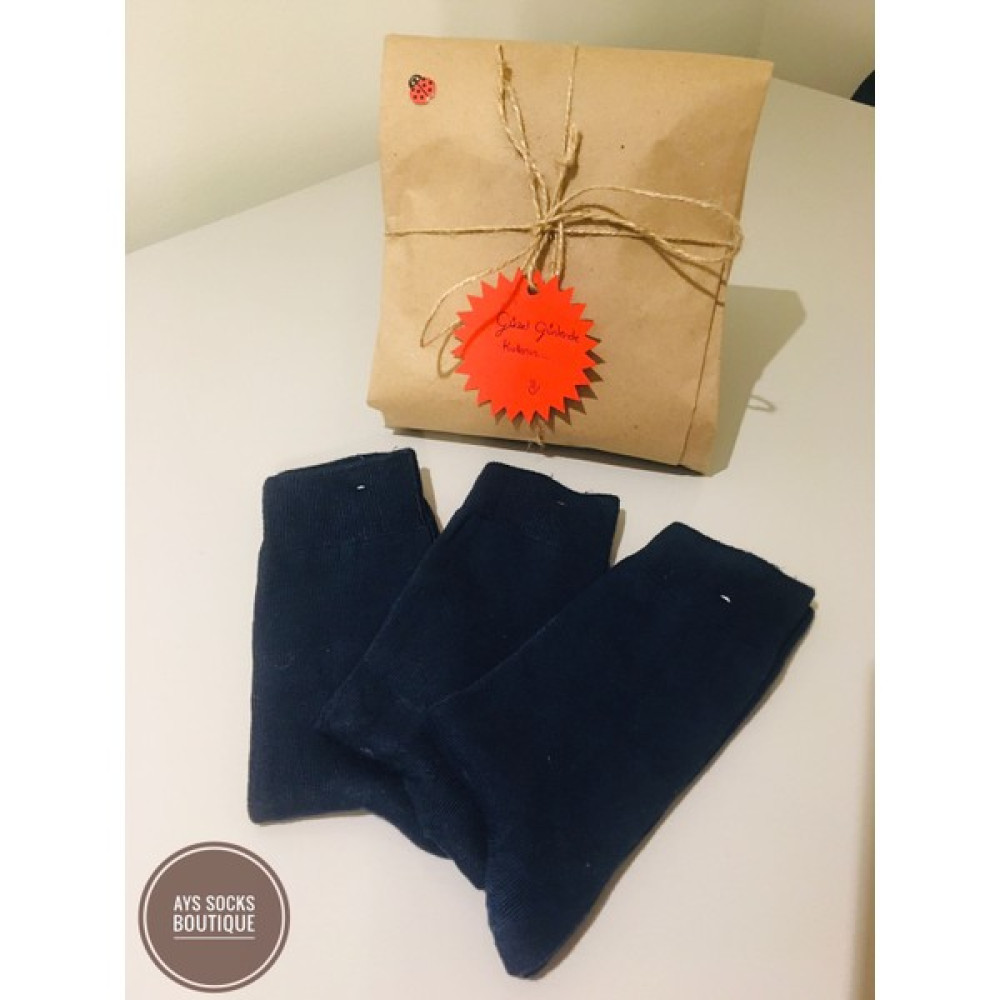 Ays Socks Boutique 3'lü Klasik Bamboo 4 Mevsim Çorap - Lacivert - Standart Oto Boyaları Fiyatı