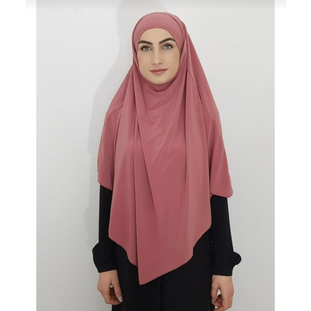 Ayselce Hobi Sufle Hazır Bağlamalı Büyük Boy Eşarp Hac ve Umre Için Uygundur Gülkurusu Eşarp Fiyatı