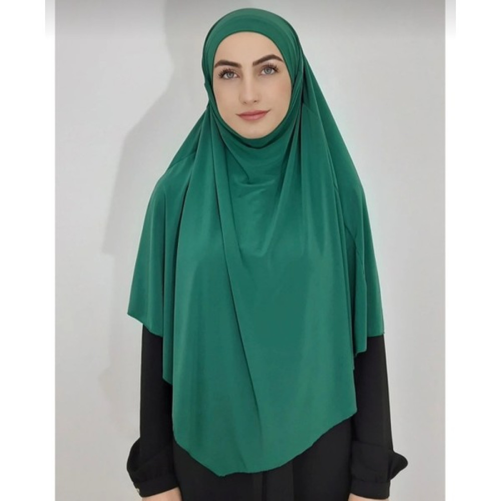 Ayselce Hobi Sufle Hazır Baglamalı Peçeli Büyük Eşarp Hac Umre Için Uygundur Zümrüt Eşarp Fiyatı