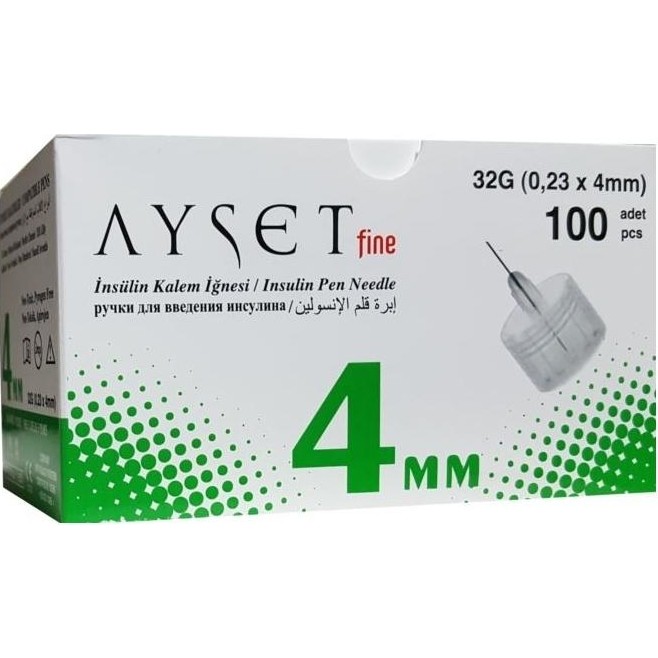 Ayset Fine İnsulin Kalem İğnesi 32G 0.23 X 4mm 100lü Kutu Kalem & Yazı Gereçleri Fiyatı