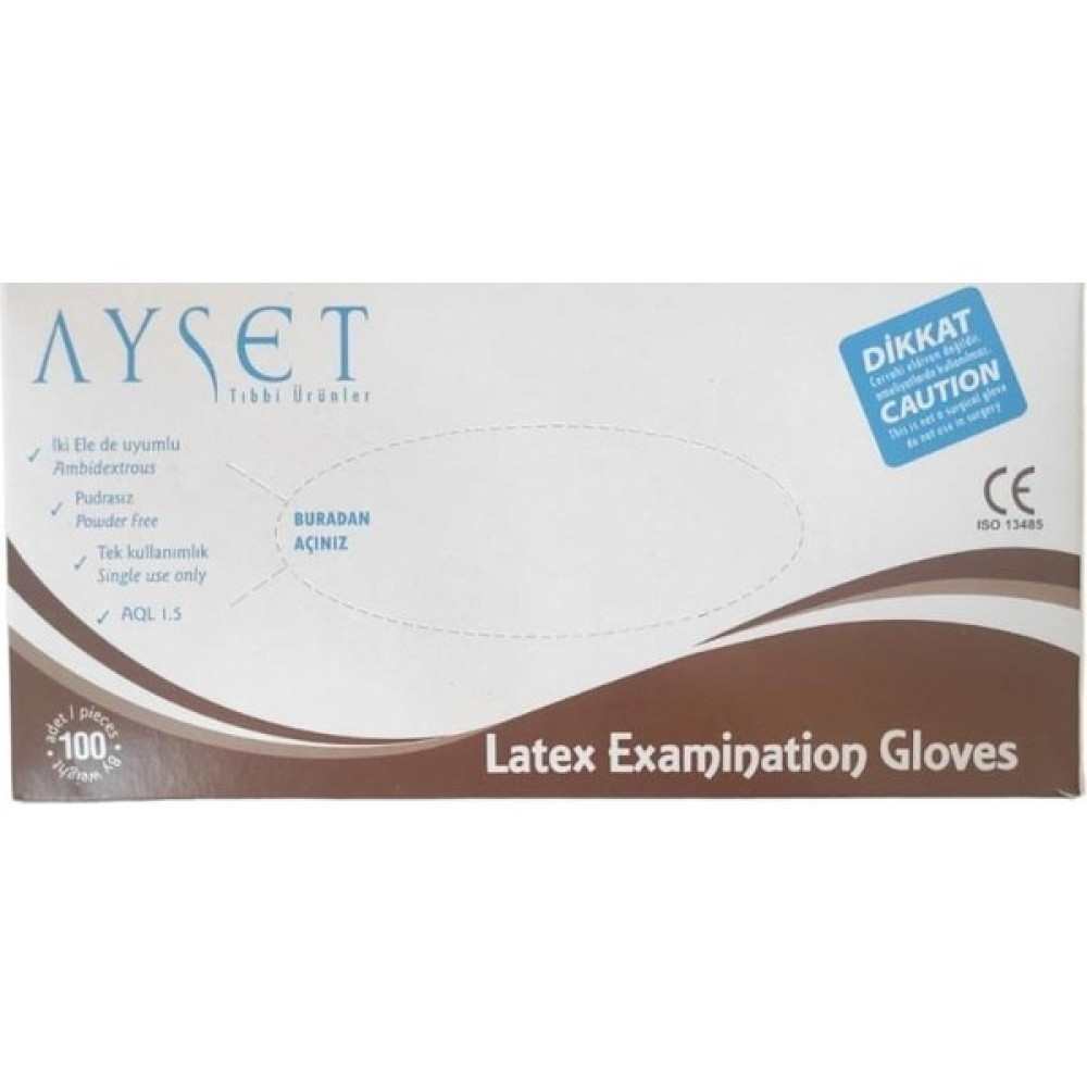 Ayset Pudrasız Lateks Eldiven Large (L) 100 Adet Temizlik Malzemeleri Fiyatı