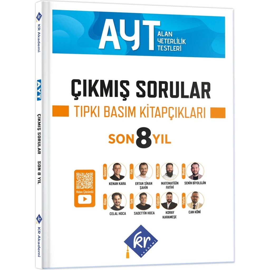 AYT Çıkmış Sorular Son 8 Yıl Tıpkı Basım Kitapçıkları KR Akademi Yayınları Matematik Fiyatı