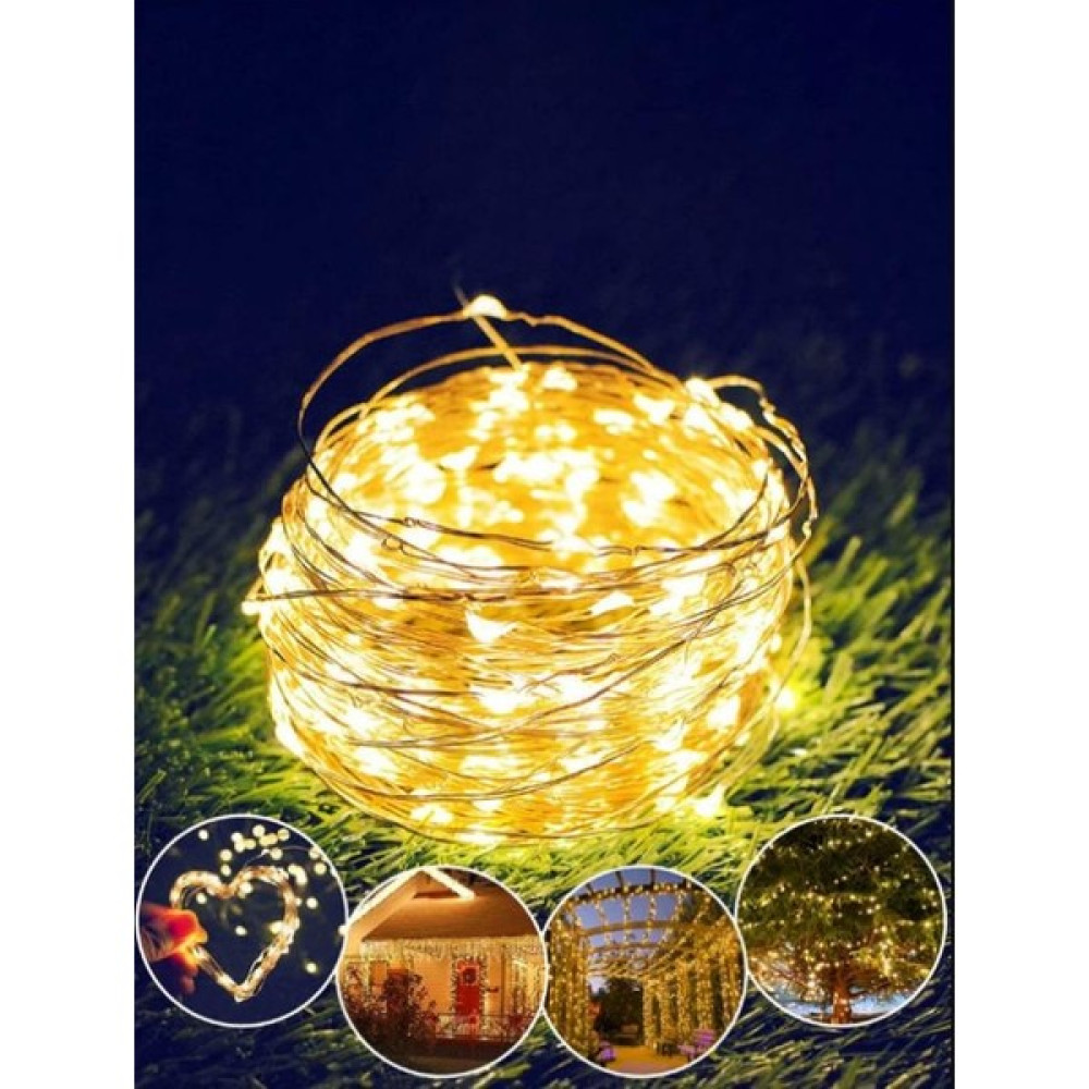 AYT Çözüm Güneş Enerjili - Solar 100 LED 12 Metre 7 Mod Işık Zinciri - Sarı Dış Mekan & Bahçe Oyuncakları Fiyatı