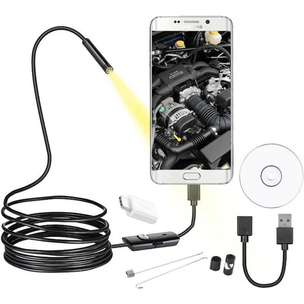Ayt Endoskopik Yılan Kamera 5 Metre Micro USB Type-C USB Elektrikli Kesme Makinesi Fiyatı