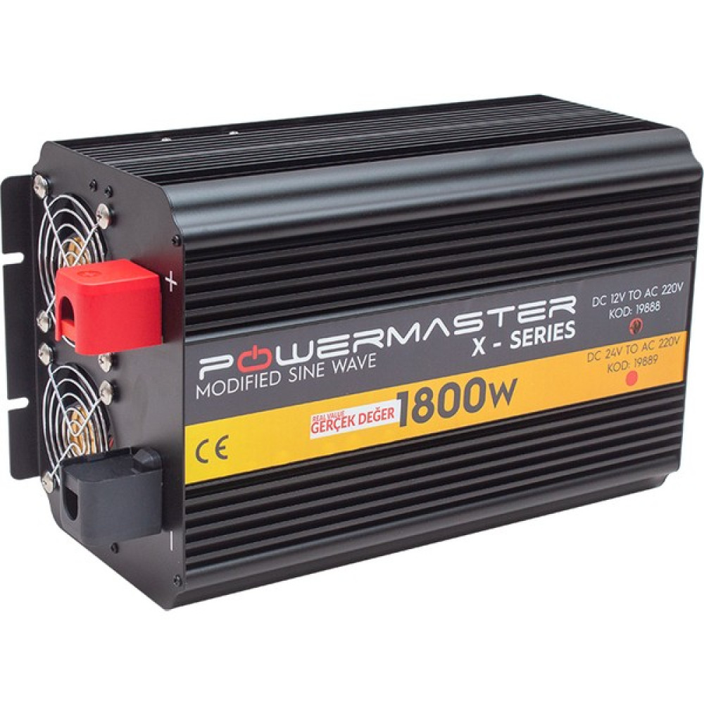 Ayt Powermaster 12 Volt 220 Volt 12V 1800W Modified Sinus Inverter PWR1800-12 Çift Dijital Gösterge Dönüştürücü Power Supply Fiyatı