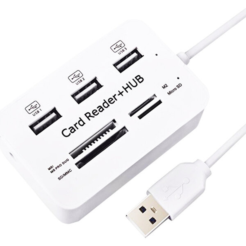 Ayt Powermaster 3 Port 2.0 USB Çoklayıcı Hub 4 Slot Kart Okuyucu Car Reader USB Çoğaltıcı Hafıza Kartları Fiyatı