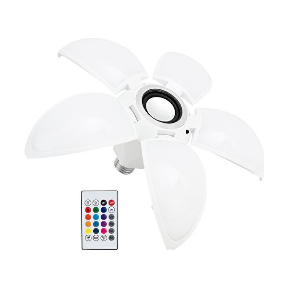 Ayt Powermaster 5 Kanatlı Bluetooth Hoparlör Akıllı LED Lamba E27 Duy Ampul Kumandalı Rgb 12 Renkli Enerji Tasarruflu Led Aydınlatmalar Fiyatı