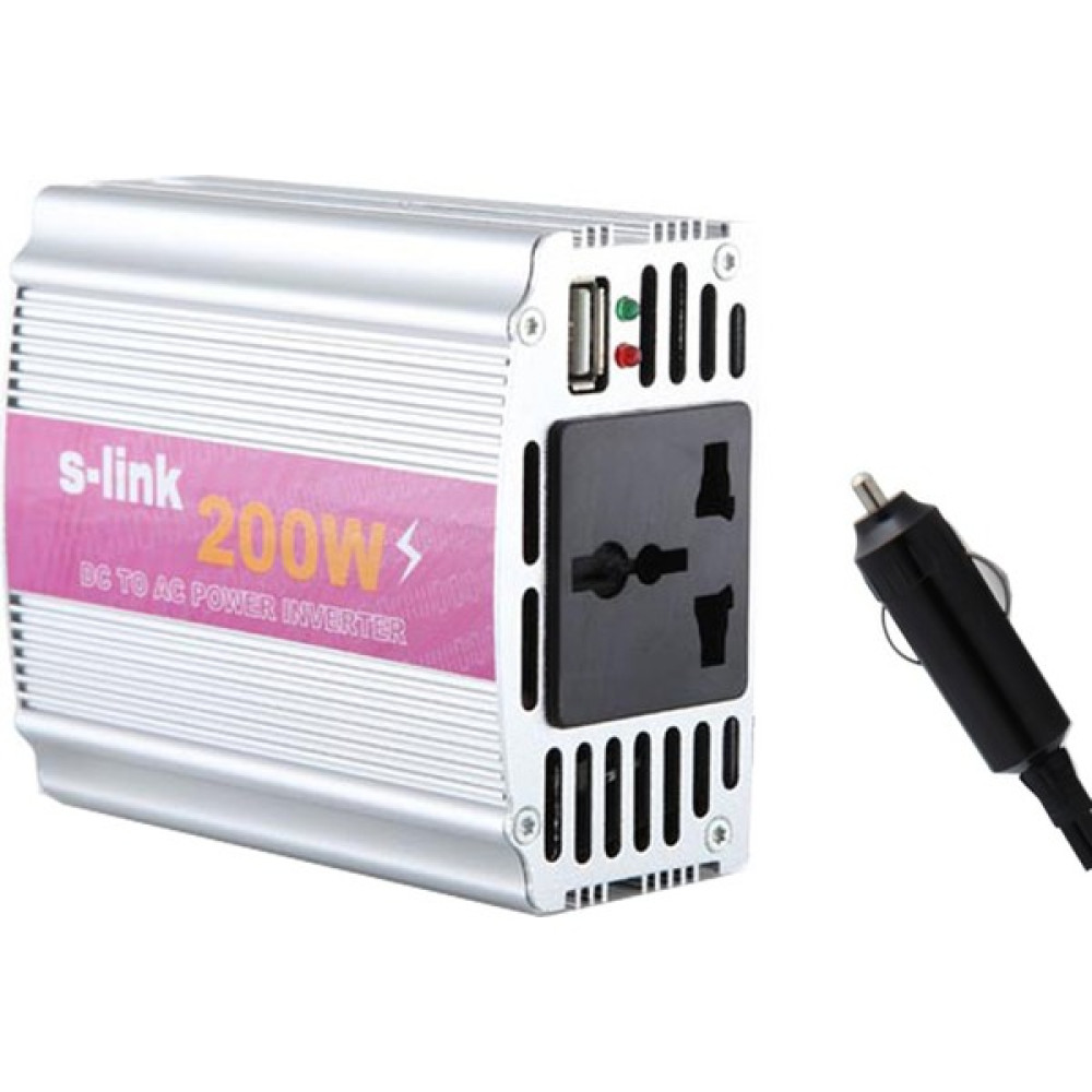 Ayt S-Link SL-200W 200W DC12V-AC230V Çakmaktan Power Inverter 12V-220V Çevirici Dönüştürücü Çakmaklıklı Power Supply Fiyatı