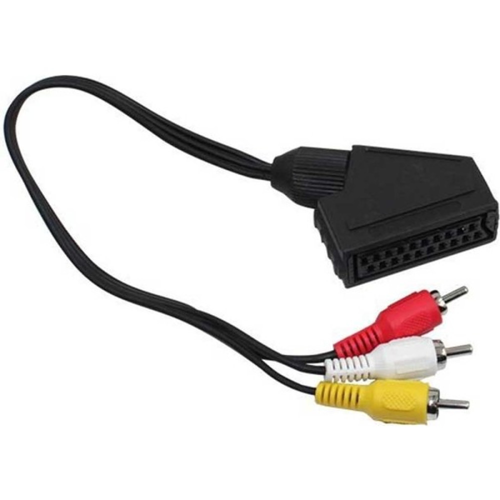 Ayt Scart Adaptör Dişi Rca Erkek 1.2 Mt. Kablo Renkli Görüntü Ses Rca Kablosunu Scart Girişine Dönüştürücü Çevirici Görüntü Kablosu Fiyatı