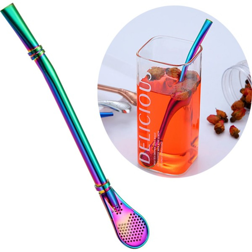 Ayt Sunup Paslanmaz Çelik Süzgeçli Pipet Kaşık Metal Pipet Tekli Süzgeçli - Gri Çatal / Kaşık / Bıçak Takımları Fiyatı