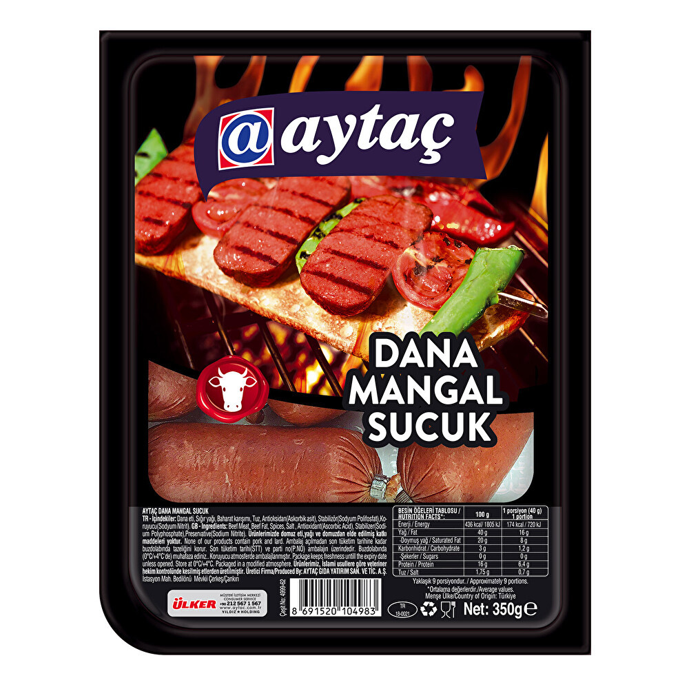 Aytaç Dana Mangal Fermente Sucuk 350 G Şarküteri Fiyatı