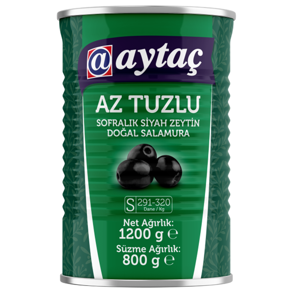 Aytaç Salamura Az Tuzlu Siyah Zeytin (S) 291-320 800 g Zeytin Fiyatı
