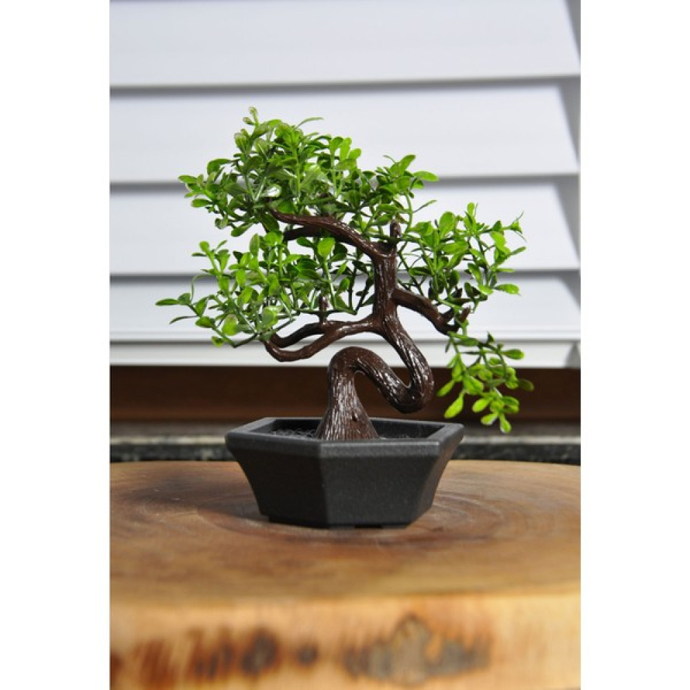 Aytan Home Dekoratif Yapay Çiçek Bonsai, Mini Masa Sehpa Çiçeği (Siyah Saksı Ağaç) Ev & Dekorasyon Aksesuarları Fiyatı