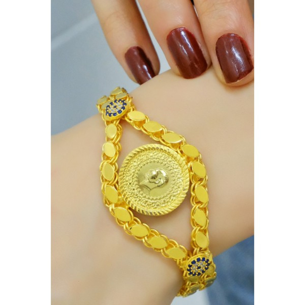 Aytek Gold 8 Ayar Pullu Çeyrekli Bileklik Saat ve Bileklik Aksesuarı Fiyatı