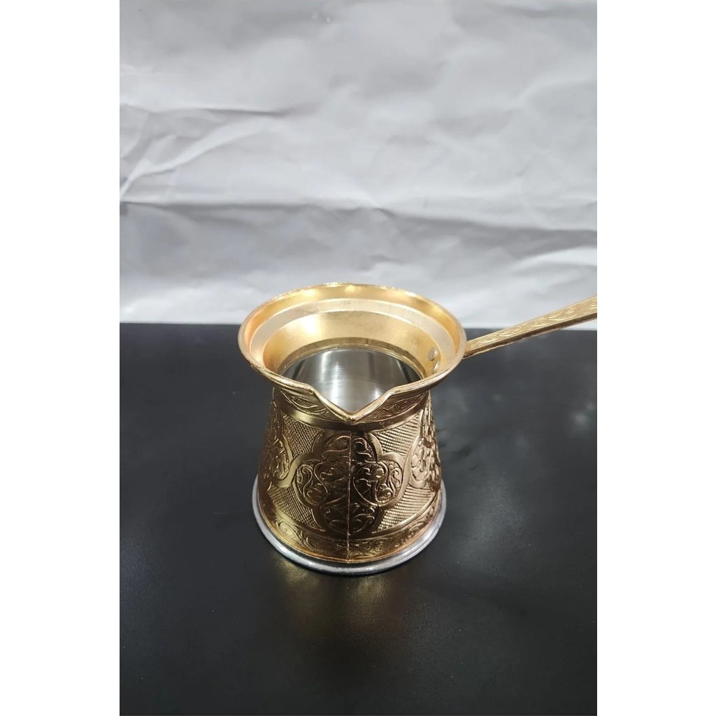 Ayvalı Metal Ayvalı Cezve Klasik Desen Renk: Gold Diğer Fiyatı