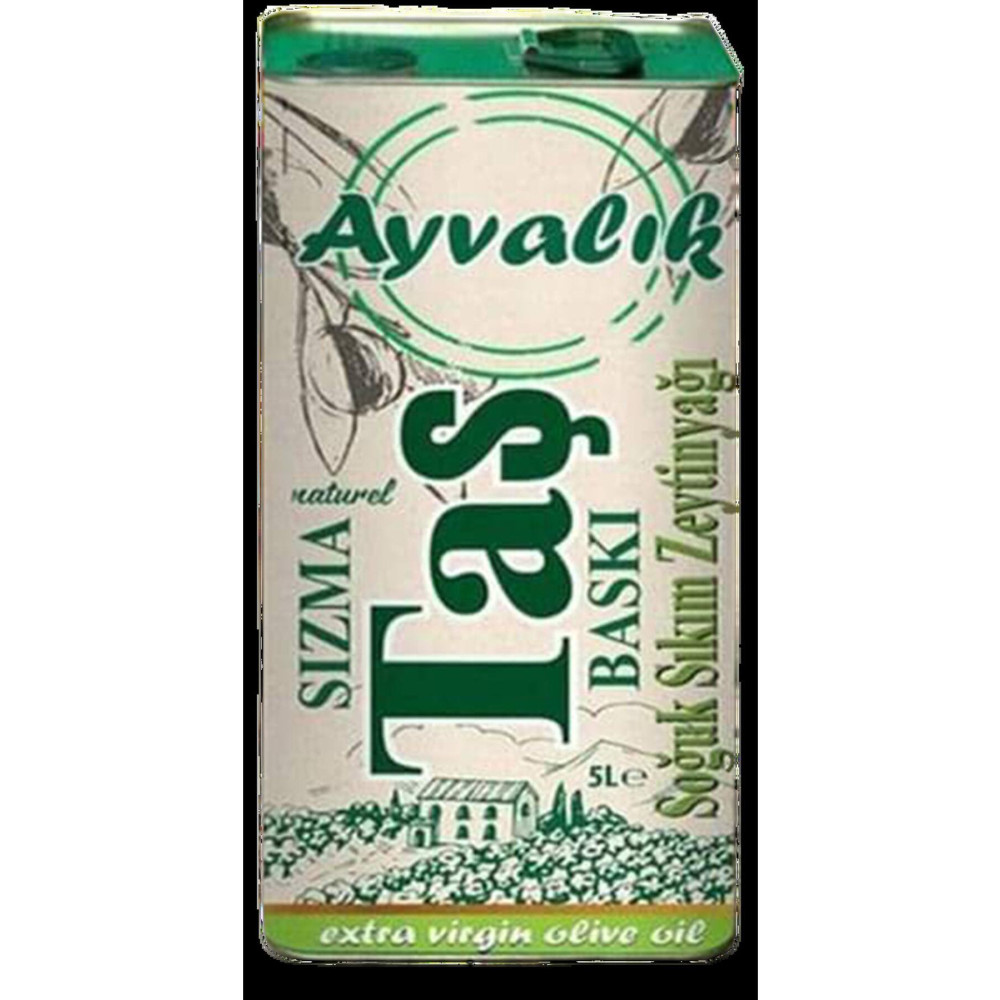 AYVALIK Taş Baskı Halis Zeytin Yağı Soğuk Sıkım 5 Litre Sıvı Yağ ve Zeytinyağı Fiyatı