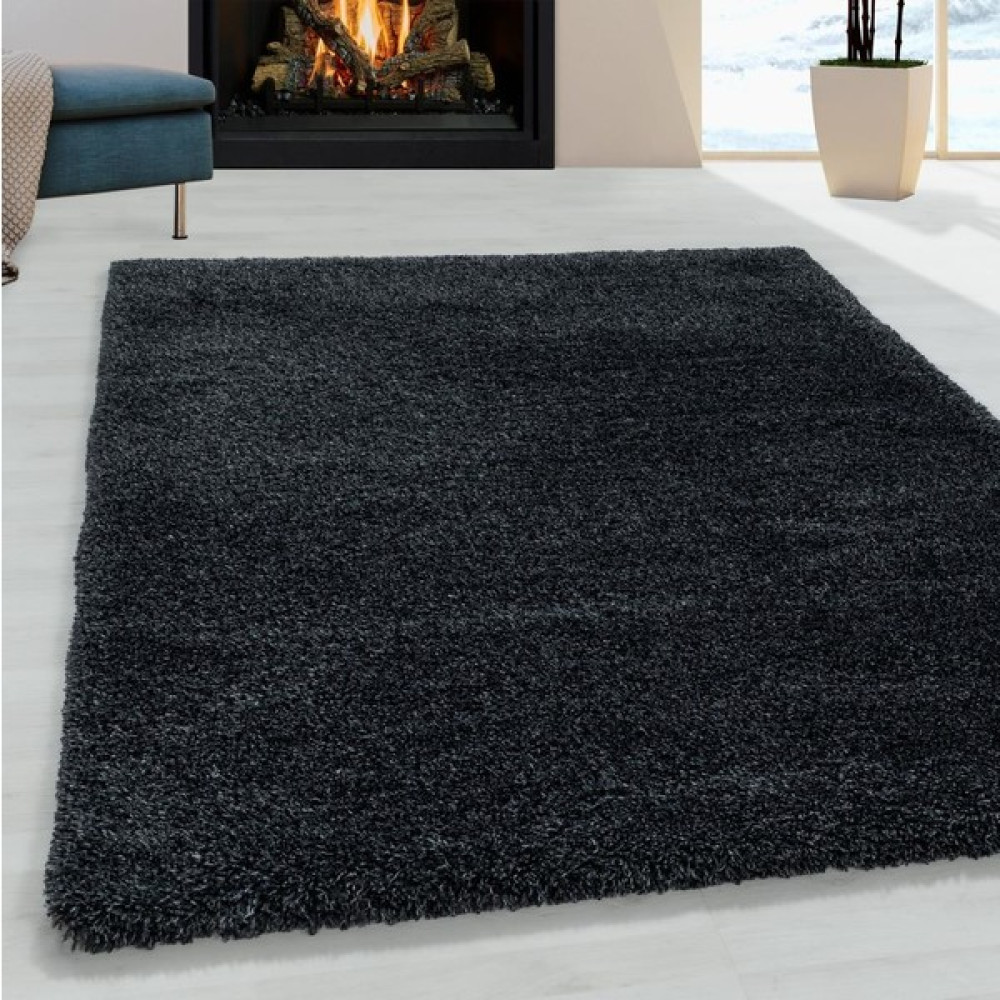 Ayyıldız Halı Süpersoft Yumuşak Shaggy Halı 3 cm Hav Yüksekliği Düz Antrasit - 80 x 150 cm Ev Tekstili Fiyatı
