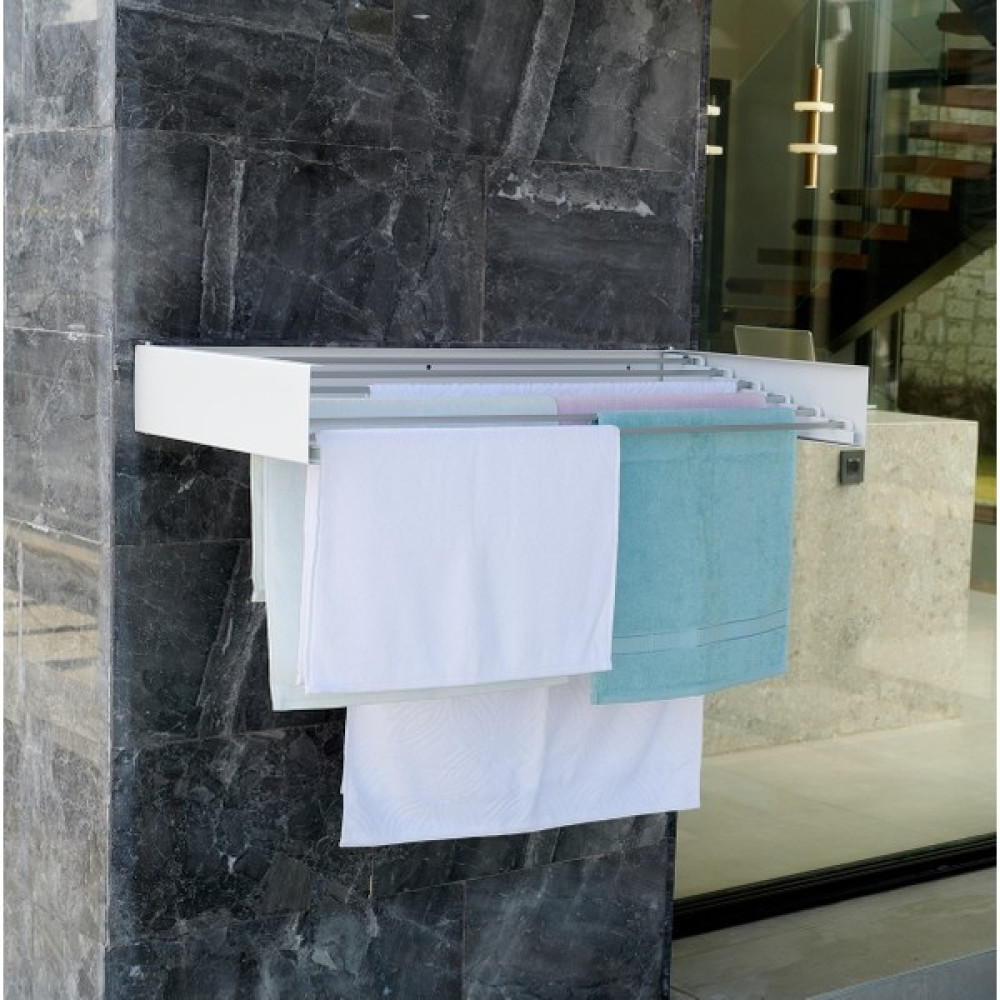Ayz Design Kurutmalık Çamaşır Askısı (BEYAZ-100CM) - Duvara Monte, Katlanabilir Çamaşırlık - Çamaşır Kurutma Makineleri Fiyatı