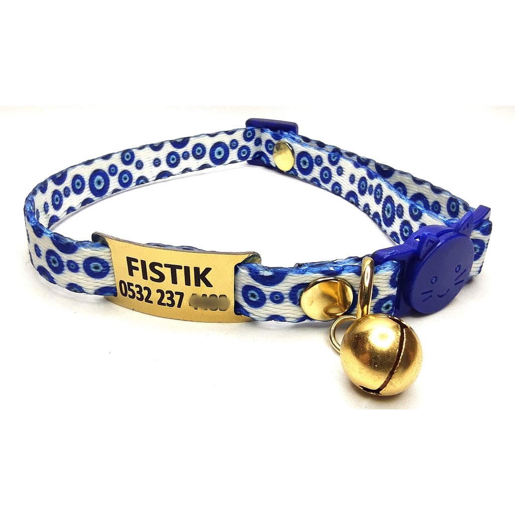 Ayz Markalama Gold Güvenlik Kilitli Kedi Tasması, Isimli Kedi Tasması, Kedi Isimlik, Kedi Künyesi, Safety Click Tasma, Sallanmayan Künye - Lacivert Diğer Fiyatı