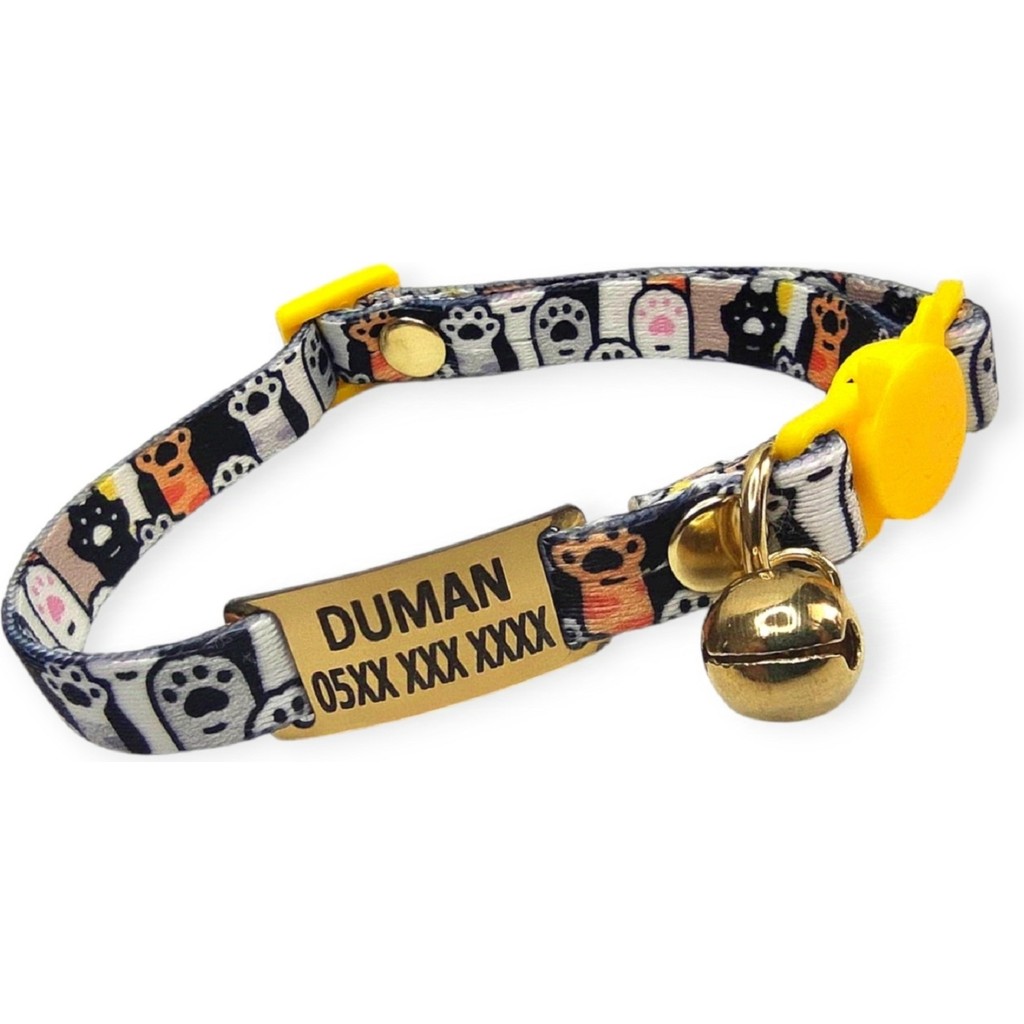 Ayz Markalama Gold Güvenlik Kilitli Kedi Tasması, Isimli Kedi Tasması, Kedi Isimlik, Kedi Künyesi, Safety Click Tasma, Sallanmayan Künye - S Diğer Fiyatı