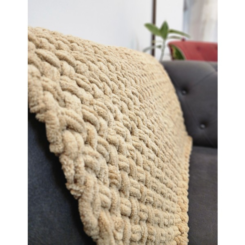 Ayza Puffy Kahverengi El Örgüsü 95X80 cm Bebek Battaniyesi Bebek Battaniyesi Fiyatı