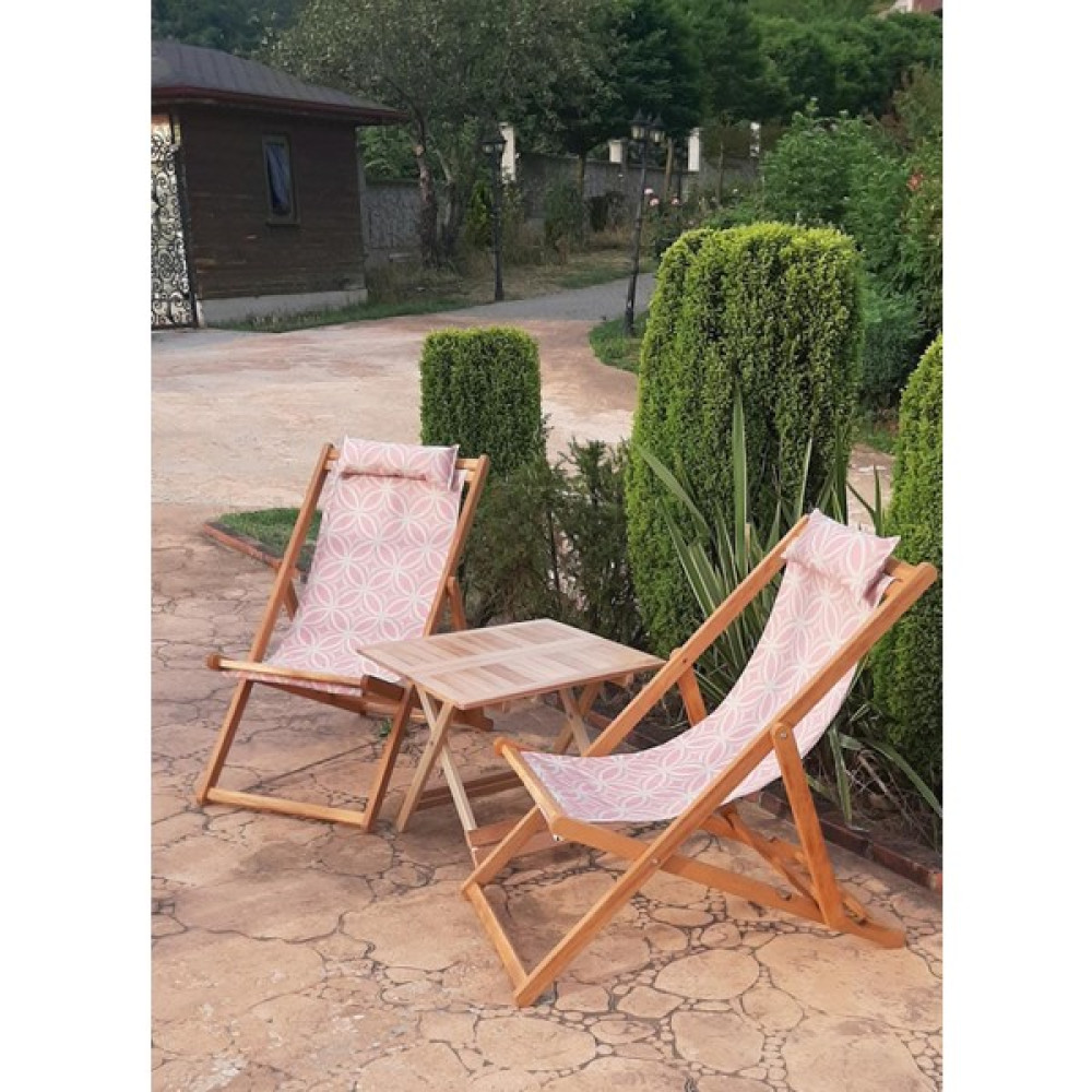 Ayzenbi Katlanır Balkon Teras Bahçe Plaj Şezlong Eşli Set Şezlong Fiyatı