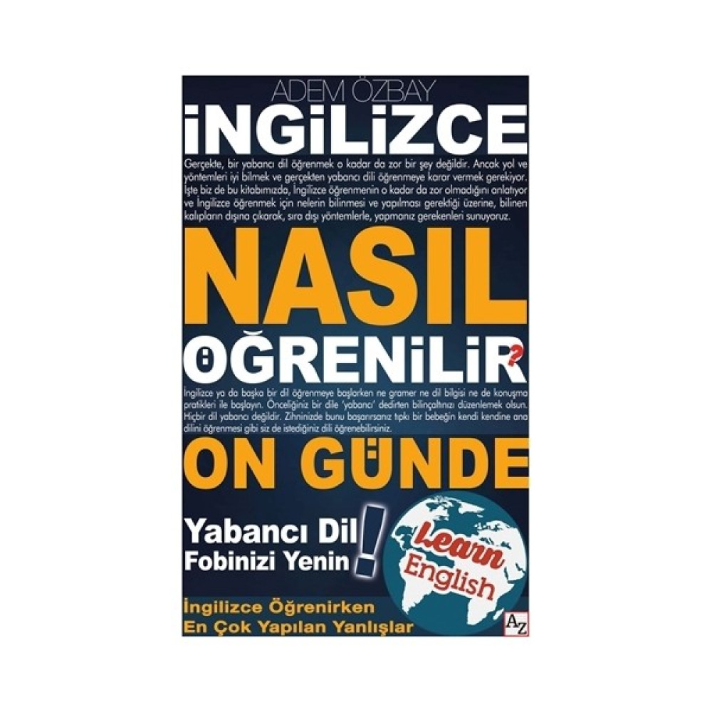 Az Kitap Ingilizce Nasıl Öğrenilir? - Adem Özbay Yabancı Dil Öğretici Kitaplar ve Eğitim Setleri Fiyatı