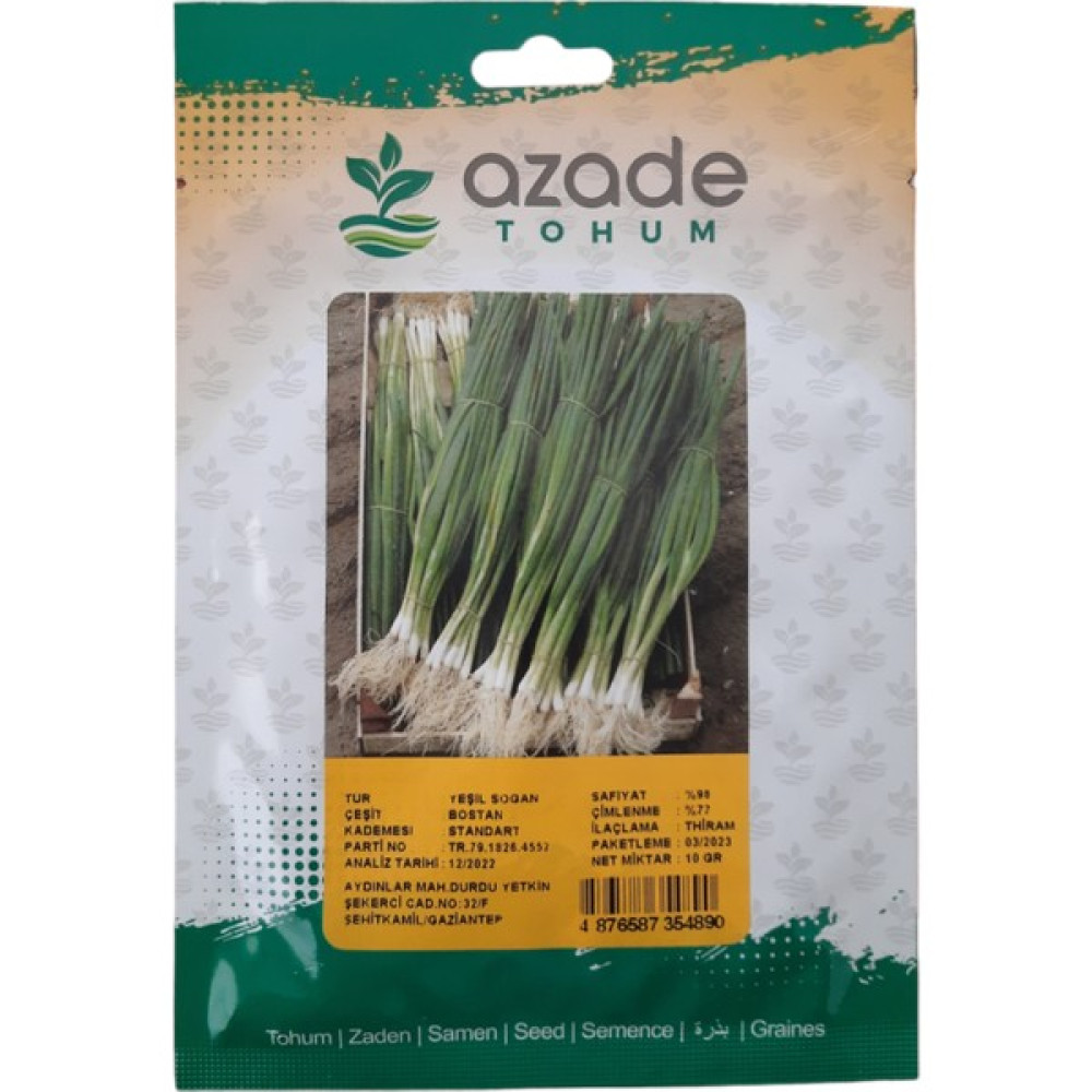 Azade Tohum Yeşil Soğan Bostan (Taze Soğan) 10 gr Tohum Fiyatı