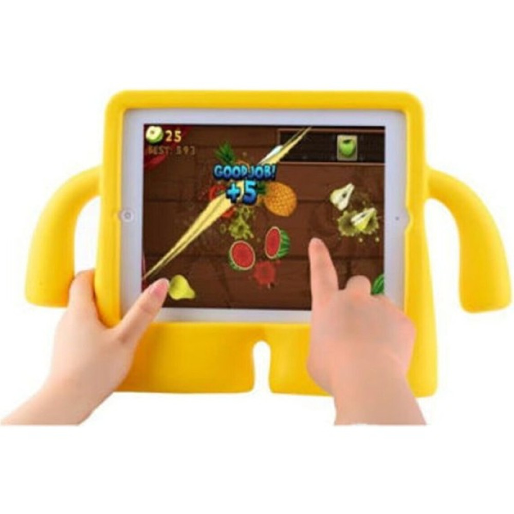 AZC iPad 9.nesil 10.2 Wi-Fi Inç Ibuy Silikon Eğlenceli Çocuk Kılıfı Figürlü Tablet Kılıfı Standlı - Sarı Tablet Kılıfı Fiyatı