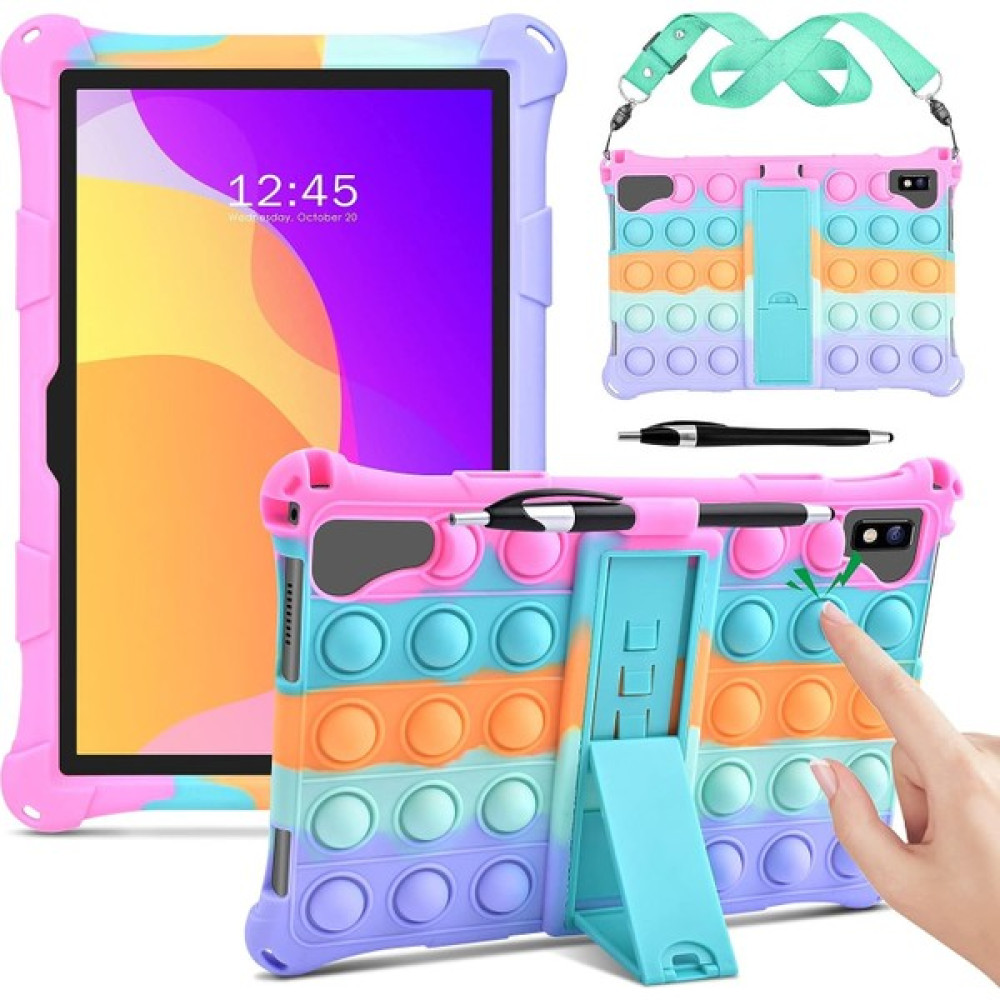 AZC Samsung Galaxy Tab A7 Lite T220 T225 Popitli Standlı Renkli Kılıf Gökkuşağı Rnk1 Tablet Kılıfı Fiyatı