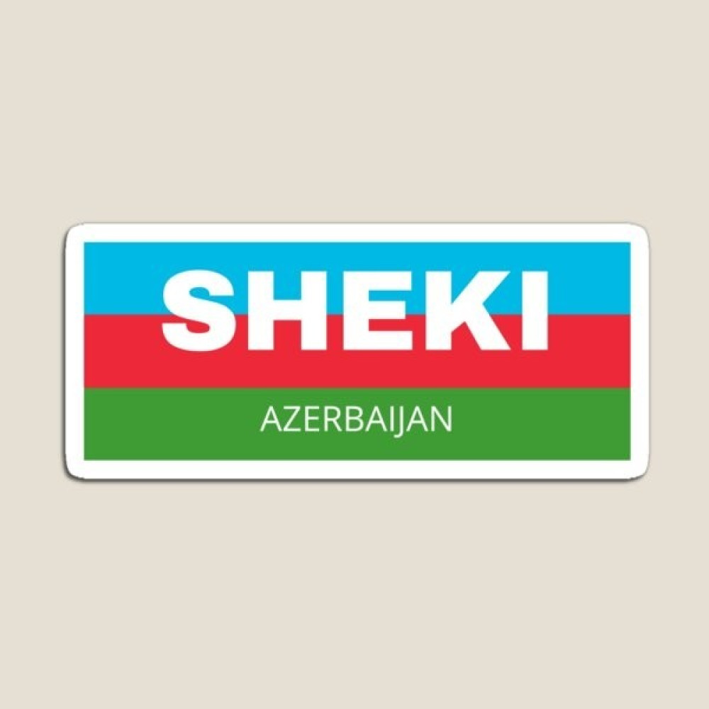 Azerbaycan Azerbaijan Sheki 17 cm Araba Sticker Etiket - 18CM - Renkli Oto Boyaları Fiyatı