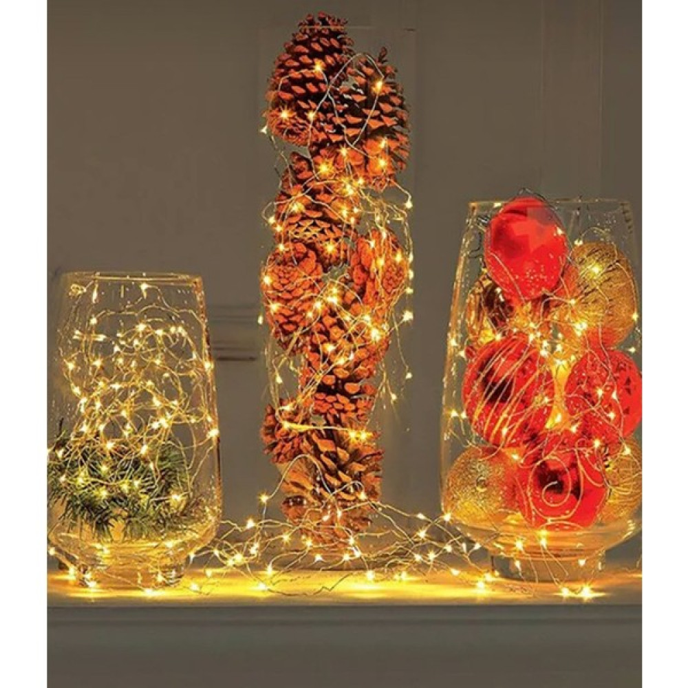 Azfahomestore Peri LED Ince Tel Pilli Dekoratif LED Işık Süs 3 M Led Aydınlatmalar Fiyatı