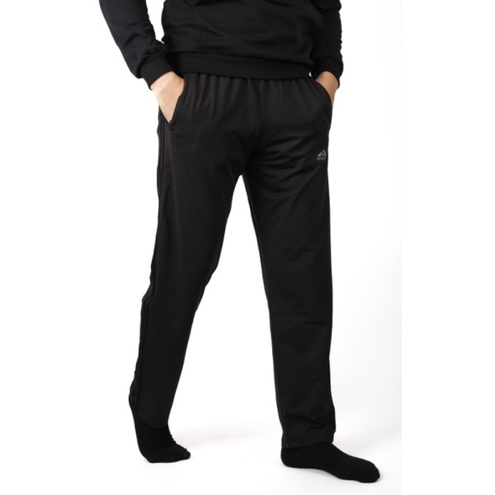 Azıcık Akıllı Erkek Siyah Düz Paça Dalgıç Scuba Kumaş Fermuarlı Cep Eşofman Altı 22EESAH406 Erkek Eşofman Fiyatı