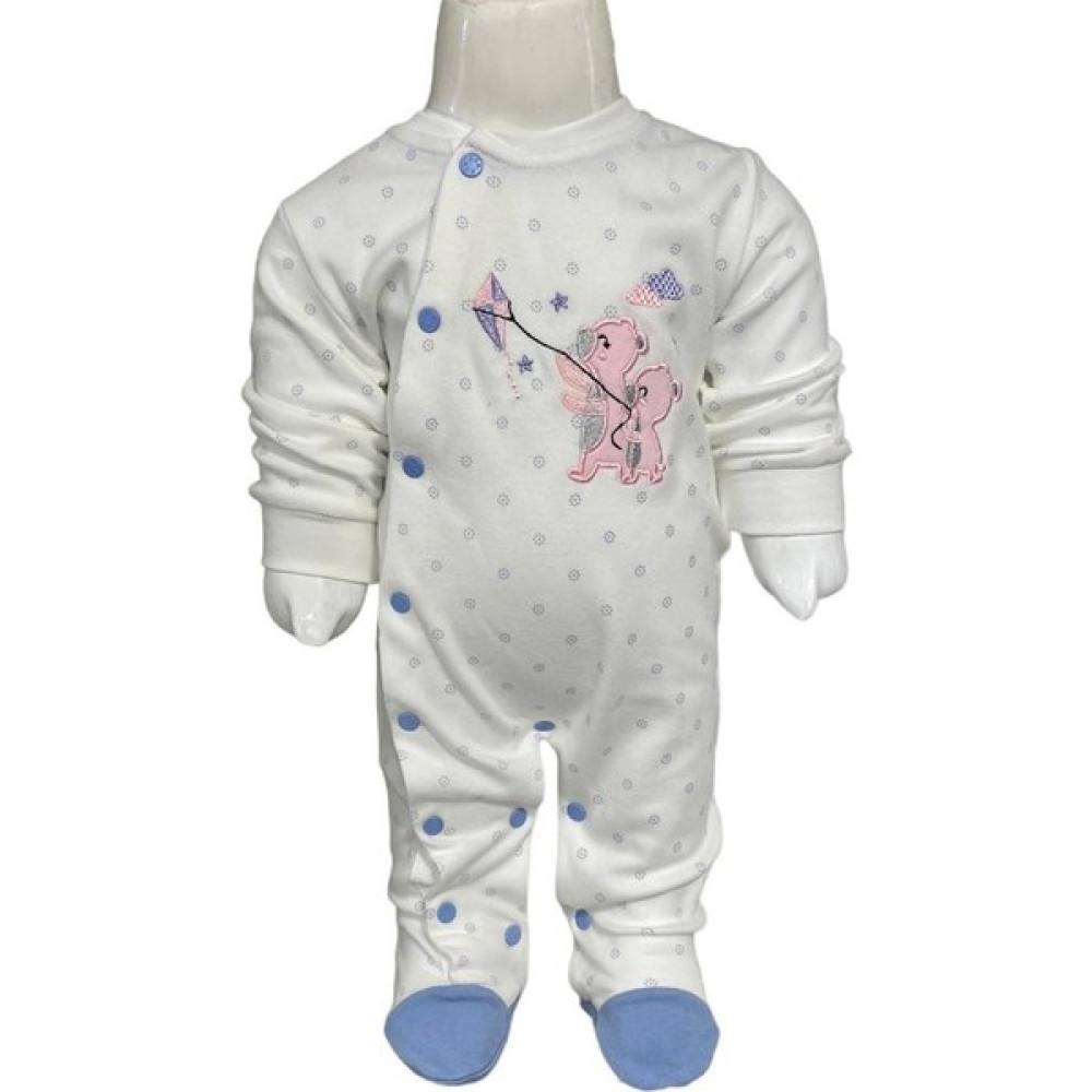 Aziz Bebe Fil Desenli Çıtçıtlı TULUM6838 Bebek Tulumu Fiyatı