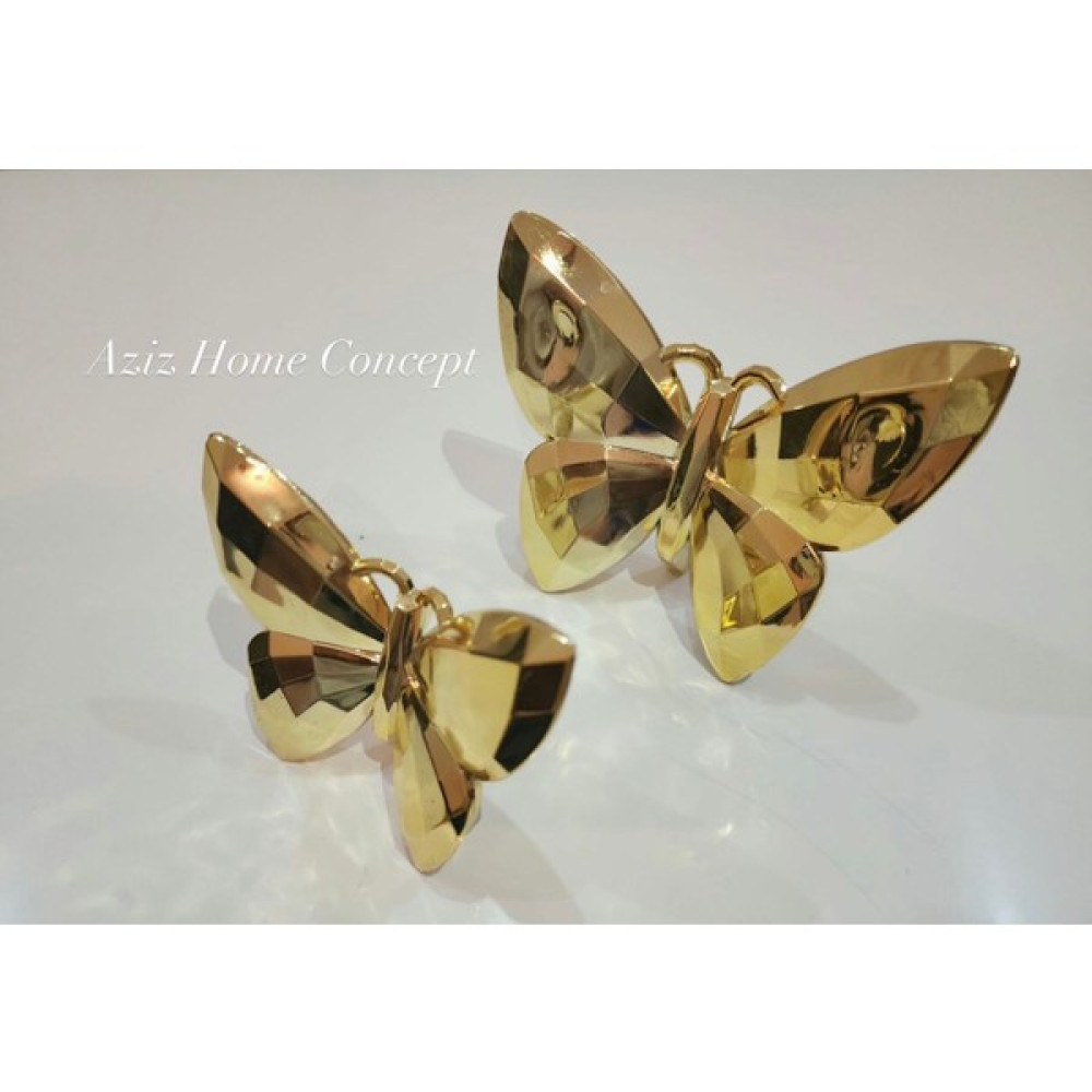 Aziz Home Concept 2'li Dekoratif Kelebek Biblo - Gold Biblo Fiyatı